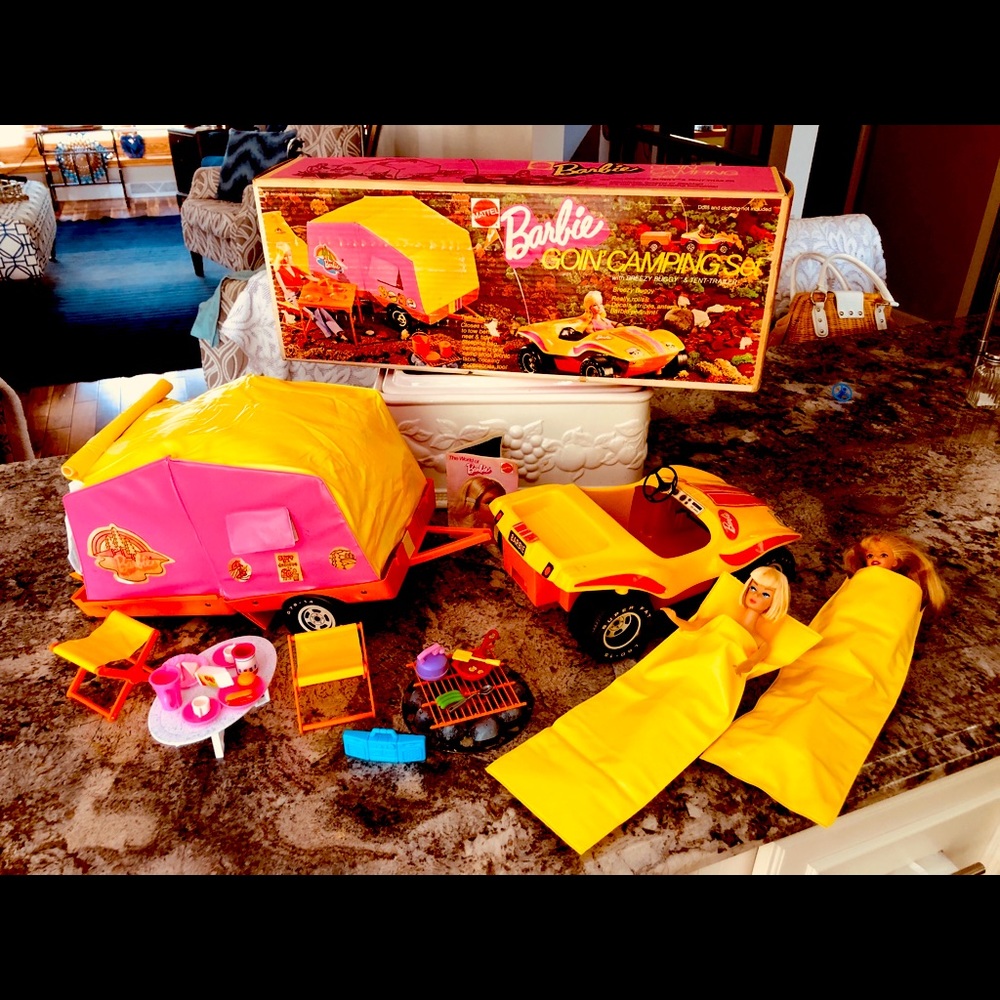 SOLD Vintage Rare Barbie Goin Camping Play Set
